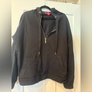 Lilly Pulitzer Black Hoodie with Gold Accents